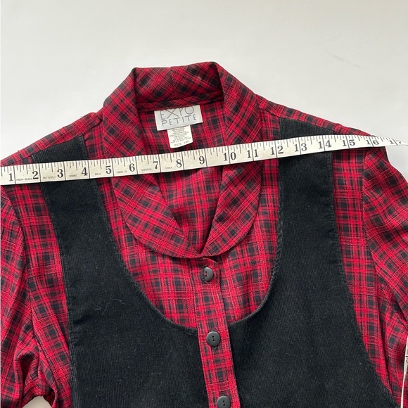 Vintage Expo Petite long dress size 10 
Made in USA
Faux vest - Picture 8 of 13